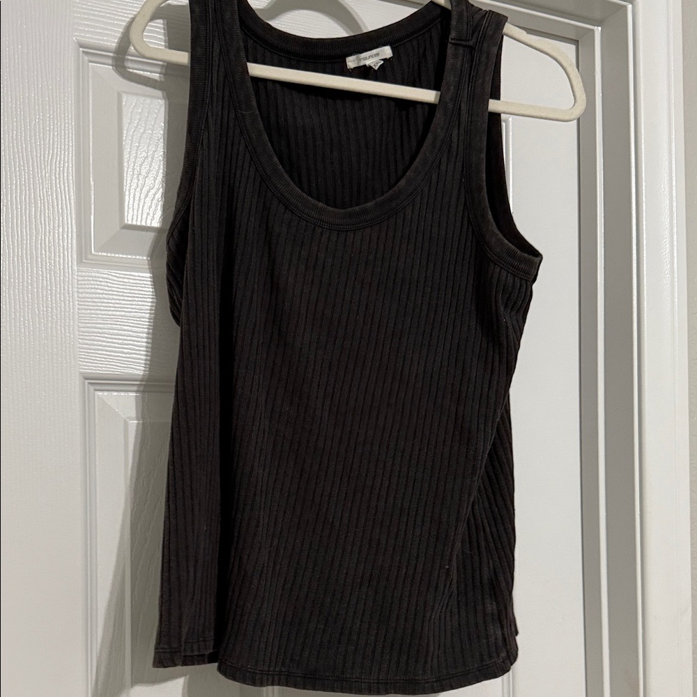 Maurices Charcoal Ribbed Tank Top